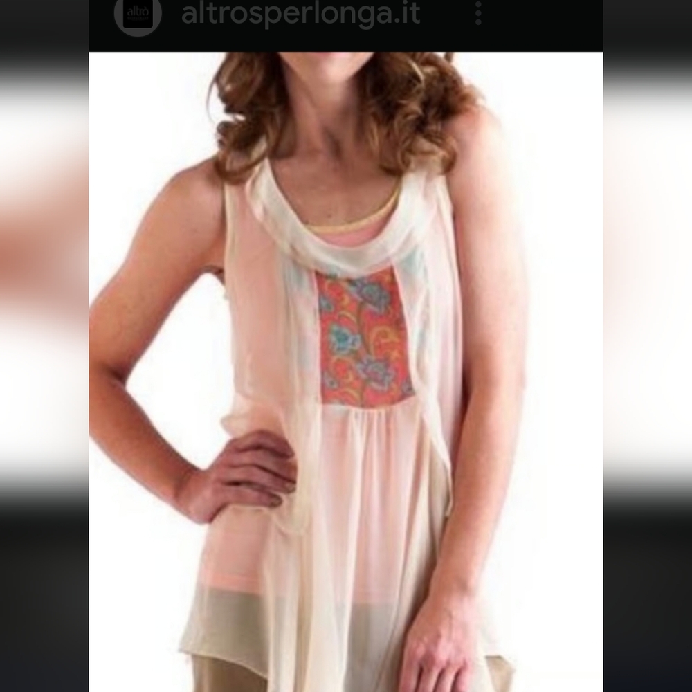 Matilda Jane Cream Sleeveless Blouse with Paisley Accent
